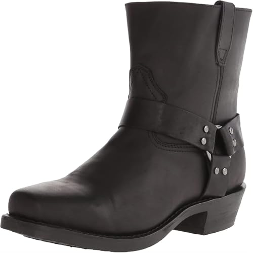 Cowboystiefel für Herren, Cowboy- und Bikerstiefel, Leder-Westernstiefel, rutschfeste Schnürstiefel bis zur Mitte der Wade, Schwarz, 48 EU Cowboystiefel für Herren, Cowboy- und Bikerstiefel, Leder-Westernstiefel, rutschfeste Schnürstiefel bis zur Mitte der Wade, Schwarz, 48 EU von XJKBZGE