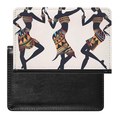 XJLAPWS Reisepasshülle Etui Arikanische Frauen Pu Leder Reisepasshülle Mit Kartenschlitz von XJLAPWS