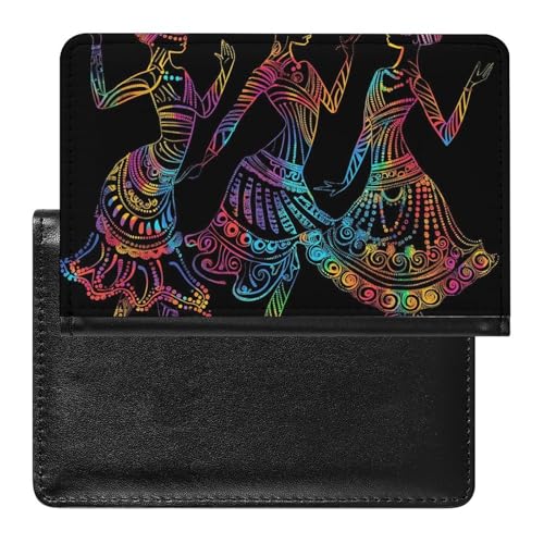 XJLAPWS Reisepasshülle Etui Ethnische Frauen Afrikanische Frau Pu Leder Reisepasshülle Mit Kartenschlitz von XJLAPWS