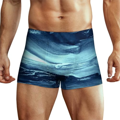 XJLAPWS Unterhosen Für Männer Wellen Textur Unterwäsche Stretch Boxershorts Für Männer von XJLAPWS