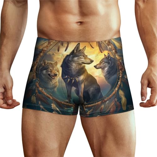 XJLAPWS Unterhosen Für Männer Wolf Tier Wölfe Und Traumfänger Unterwäsche Stretch Boxershorts Für Männer XJLAPWS Unterhosen Für Männer Wolf Tier Wölfe Und Traumfänger Unterwäsche Stretch Boxershorts Für Männer von XJLAPWS
