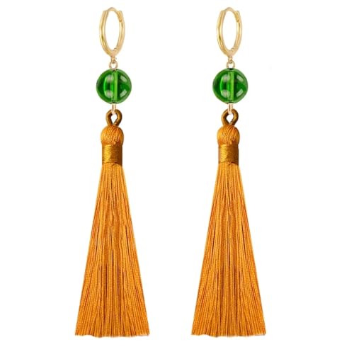 Anime Akatsuki No Yona Prinzessin Ohrringe Yona der Morgendämmerung Haku grüne Perlen Quaste Ohrringe Cosplay Schmuck Requisiten für Frauen von XJPXGIND