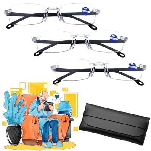 XJQ Opticx Self Adjusting Glasses, Intelligent Zoom Anti-Blue Light Presbyopia Glass for Men Women (3pcs,+1.5) von XJQ