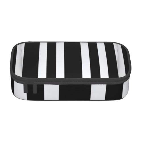 XKBFKLKMC Federmäppchen mit Pinguin-3D-Druck, großes Fassungsvermögen, mit Fächern, Schul-Federmäppchen, Schreibwaren-Organizer, Federmäppchen für Mädchen, Jungen, Studenten, Schwarze und weiße von XKBFKLKMC