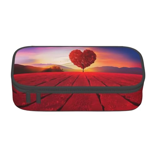 XKBFKLKMC Federmäppchen mit niedlichem Eulen-3D-Druck, großes Fassungsvermögen, mit Fächern, Schul-Federmäppchen, Schreibwaren-Organizer, Federmäppchen für Mädchen, Jungen, Studenten, Herzförmige von XKBFKLKMC