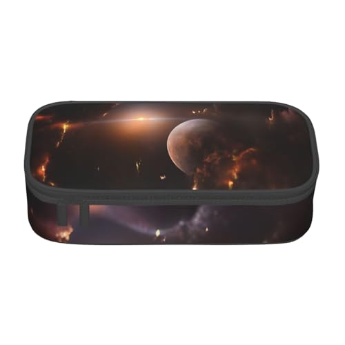 XKBFKLKMC Federmäppchen mit niedlichem Eulen-3D-Druck, großes Fassungsvermögen, mit Fächern, Schul-Federmäppchen, Schreibwaren-Organizer, Federmäppchen für Mädchen, Jungen, Studenten, Galaxy Space von XKBFKLKMC