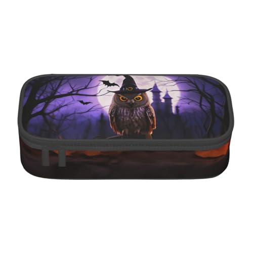 XKBFKLKMC Federmäppchen mit niedlichem Eulen-3D-Druck, großes Fassungsvermögen, mit Fächern, Schul-Federmäppchen, Schreibwaren-Organizer, Federmäppchen für Mädchen, Jungen, Studenten von XKBFKLKMC
