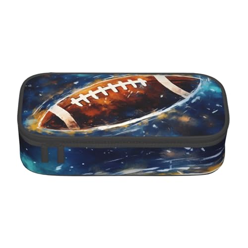 XKBFKLKMC Group of Marokkanisches Geome 3D-Druck Federmäppchen Große Kapazität mit Fächern, Schule Stifteetui Schreibwaren Organizer, Federmäppchen für Mädchen Jungen Studenten, Galaxy Space Football von XKBFKLKMC