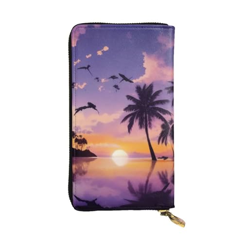 XKBFKLKMC Summer Palm Tree Damen-Geldbörse, lange Geldbörse, großes Fassungsvermögen, PU-Leder, Clutch, mit Reißverschluss, Kartenhalter, Kredit-Münzgeldbörsen für Alltag, Reisen, Arbeit, Business XKBFKLKMC Summer Palm Tree Damen-Geldbörse, lange Geldbörse, großes Fassungsvermögen, PU-Leder, Clutch, mit Reißverschluss, Kartenhalter, Kredit-Münzgeldbörsen für Alltag, Reisen, Arbeit, Business von XKBFKLKMC