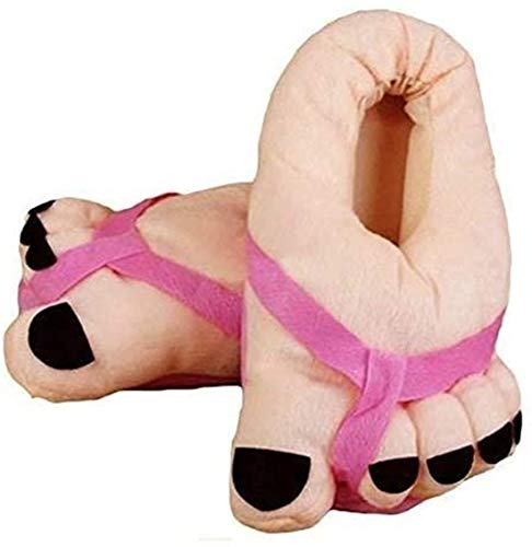XKONG Big Toe Schuhe ， Cartoon Zehen Schuhe ， Warme weiche Hausschuhe ， Männlich Weiblich Winter Cartoon Lustige Indoor Schuhe ，Geeignet Für 37-39.5 Yards(Rosa) von XKONG