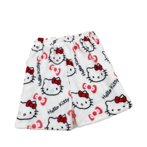 Hello Kitty Short Bottoms Women's Sleep Shorts, Women's Pajama Shorts, Flannel Leisure Shorts, and Pyjama Bottoms for Women, Summer Short Pyjama Bottoms High Waist Straight Leg Loose Shorts von XKPhframe