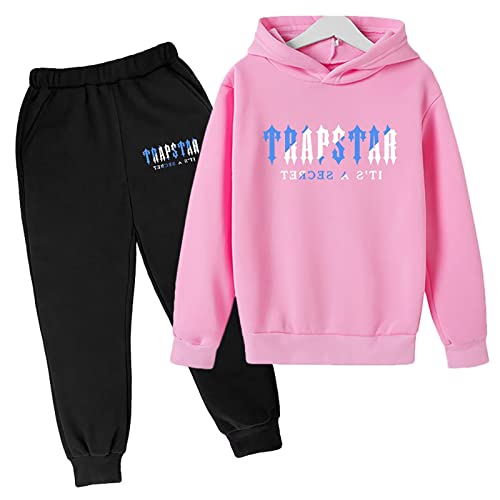 XKPhframe Trapstar Anzug für Kinder,Sportanzug für Kinder,Jungen Mädchen Jogging Kleidung,Trapstar Jogginganzug Kinder,Trapstar Tracksuit,Trapstar Hoodie,Trapstar set,E,130 von XKPhframe