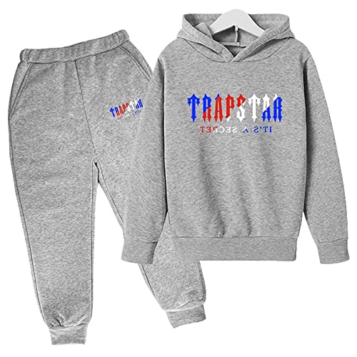 XKPhframe Trapstar Anzug für Kinder,Trapstar Jogginganzug Kinder,Trapstar Tracksuit,Trapstar Hoodie,Trapstar set,Sportanzug für Kinder,Jungen Mädchen Jogging Kleidung,F,150 von XKPhframe