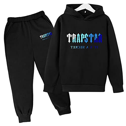 XKPhframe Trapstar Anzug für Kinder,Trapstar Jogginganzug Kinder,Trapstar Tracksuit,Trapstar set,Trapstar Hoodie,Jungen Mädchen Jogging Kleidung,Sportbekleidung für Kinder,A,100 von XKPhframe