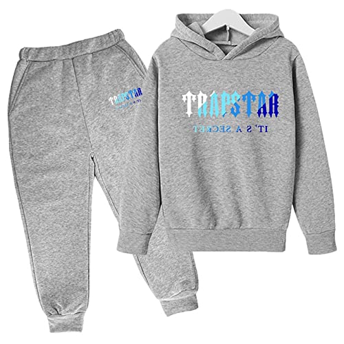 XKPhframe Trapstar Anzug für Kinder,Trapstar Jogginganzug Kinder,Trapstar Tracksuit,Trapstar set,Trapstar Hoodie,Jungen Mädchen Jogging Kleidung,Sportbekleidung für Kinder,G,140 von XKPhframe