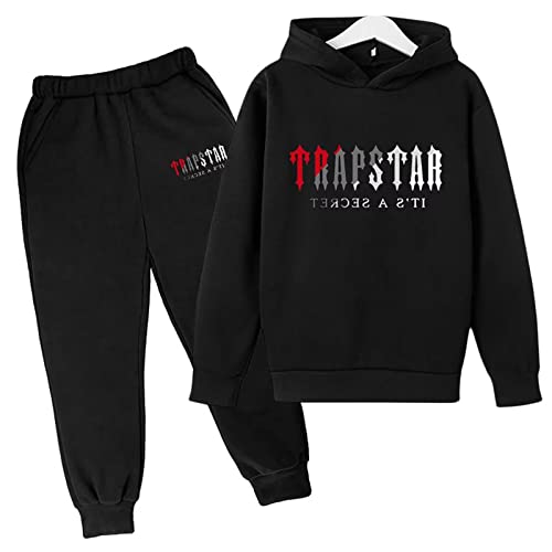 XKPhframe Trapstar Jogginganzug Kinder,Trapstar Anzug für Kinder,Trapstar Tracksuit,Trapstar Hoodie,Trapstar set,Jungen Mädchen Jogging Kleidung,Sportbekleidung für Kinder,A,140 von XKPhframe