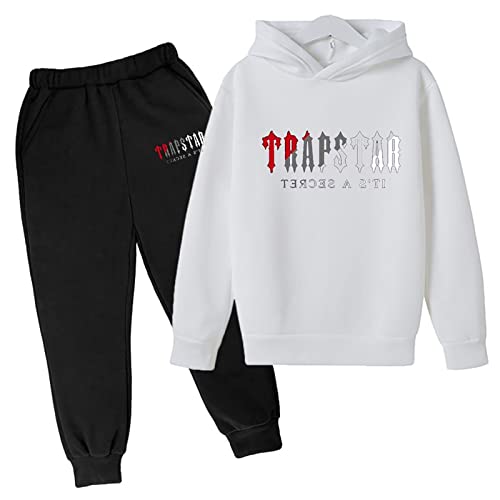 XKPhframe Trapstar Jogginganzug Kinder,Trapstar Anzug für Kinder,Trapstar Tracksuit,Trapstar Hoodie,Trapstar set,Jungen Mädchen Jogging Kleidung,Sportbekleidung für Kinder,B,150 von XKPhframe