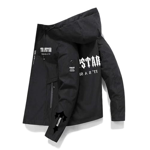 XKPhframe Trapstar Men's Windbreaker Lightweight, jacken, trainingsjacke herren, windjacke herren, windbreaker herren, sportjacke herren, herren jacke übergangsjacke, with Hood Unisex M-5XL von XKPhframe