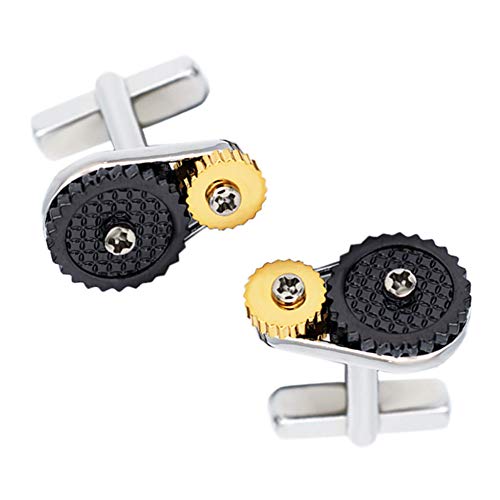 Mechanische Manschettenknöpfe im Business-Stil, Steampunk-Design, mit Geschenkbox, Metall von XKT