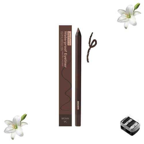 2-in-1 Smudgeproof Eyeliner/Brow Pencil - 24HR Waterproof Sharpening Duo, Crease-Free for Oily Lids, Smudge-Proof Sharpening Pencils for Defined Eyes, No-Touchup Wear (Brown) von XKrmp