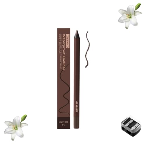 2-in-1 Smudgeproof Eyeliner/Brow Pencil - 24HR Waterproof Sharpening Duo, Crease-Free for Oily Lids, Smudge-Proof Sharpening Pencils for Defined Eyes, No-Touchup Wear (Graphite) von XKrmp