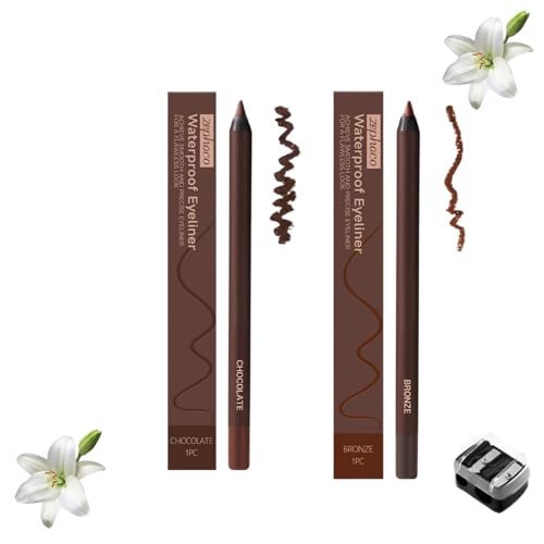 2-in-1 Smudgeproof Eyeliner/Brow Pencil - 24HR Waterproof Sharpening Duo, Crease-Free for Oily Lids, Smudge-Proof Sharpening Pencils for Defined Eyes, No-Touchup Wear (Mixed#11) von XKrmp
