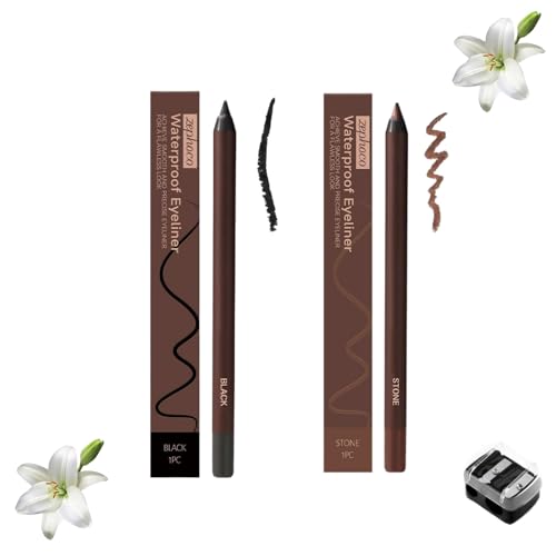 2-in-1 Smudgeproof Eyeliner/Brow Pencil - 24HR Waterproof Sharpening Duo, Crease-Free for Oily Lids, Smudge-Proof Sharpening Pencils for Defined Eyes, No-Touchup Wear (Mixed#14) von XKrmp