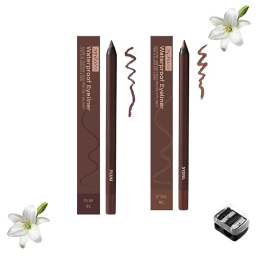 2-in-1 Smudgeproof Eyeliner/Brow Pencil - 24HR Waterproof Sharpening Duo, Crease-Free for Oily Lids, Smudge-Proof Sharpening Pencils for Defined Eyes, No-Touchup Wear (Mixed#17) von XKrmp