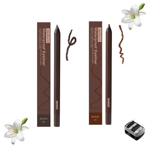 2-in-1 Smudgeproof Eyeliner/Brow Pencil - 24HR Waterproof Sharpening Duo, Crease-Free for Oily Lids, Smudge-Proof Sharpening Pencils for Defined Eyes, No-Touchup Wear (Mixed#20) von XKrmp