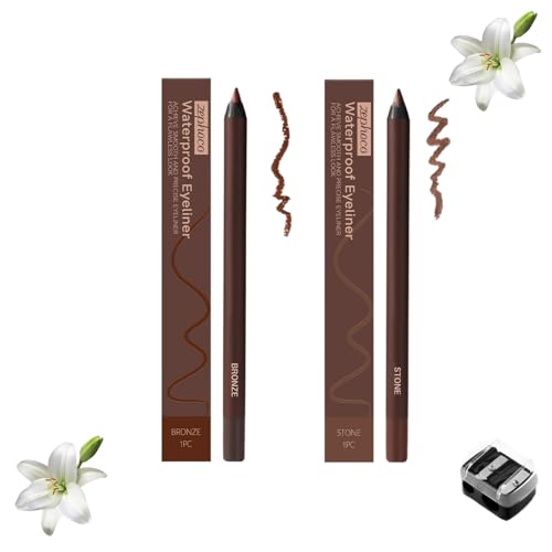 2-in-1 Smudgeproof Eyeliner/Brow Pencil - 24HR Waterproof Sharpening Duo, Crease-Free for Oily Lids, Smudge-Proof Sharpening Pencils for Defined Eyes, No-Touchup Wear (Mixed#21) von XKrmp