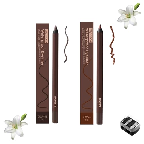 2-in-1 Smudgeproof Eyeliner/Brow Pencil - 24HR Waterproof Sharpening Duo, Crease-Free for Oily Lids, Smudge-Proof Sharpening Pencils for Defined Eyes, No-Touchup Wear (Mixed#6) von XKrmp