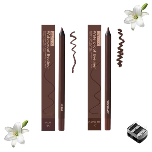 2-in-1 Smudgeproof Eyeliner/Brow Pencil - 24HR Waterproof Sharpening Duo, Crease-Free for Oily Lids, Smudge-Proof Sharpening Pencils for Defined Eyes, No-Touchup Wear (Mixed#8) von XKrmp