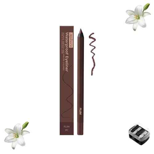 2-in-1 Smudgeproof Eyeliner/Brow Pencil - 24HR Waterproof Sharpening Duo, Crease-Free for Oily Lids, Smudge-Proof Sharpening Pencils for Defined Eyes, No-Touchup Wear (Plum) von XKrmp