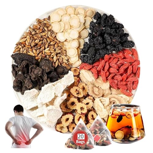 Turmeric Kidney Tea Formula Ginseng Eight Treasures, Turmeric Kidney Tea Formula, Nnatural Ingredients, Traditional Chinese Herbs for Men & Women (20Bags) von XKrmp