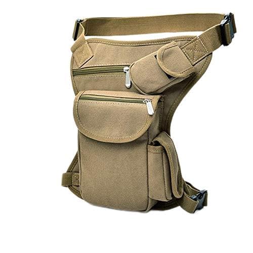 Hüfttasche Herren Canvas Drop Leg Bag Hüfttasche Hosentasche Hosentasche Hüfttasche Hüfttasche Reise Multifunktionale Motorrad Messenger Schultertasche(4) von XLANDALYUEFA