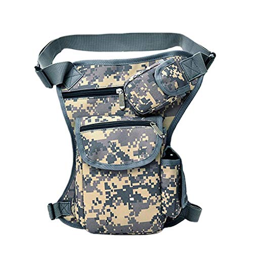 Hüfttasche Herren Canvas Drop Leg Bag Hüfttasche Hosentasche Hosentasche Hüfttasche Hüfttasche Reise Multifunktionale Motorrad Messenger Schultertasche(6) von XLANDALYUEFA