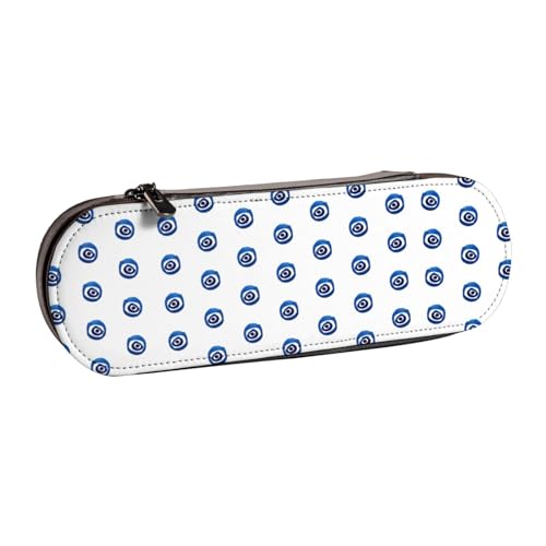 XLEWSIEU Evil Eyes Print Leder Federmäppchen Stilvoll & Funktional Stifteetui Kosmetiktasche Kleingeldbox, Schwarz , Einheitsgröße, Schulranzen-Set von XLEWSIEU