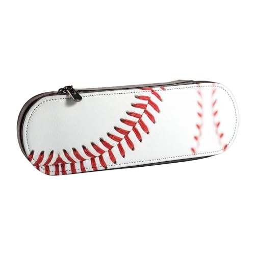 XLEWSIEU Federmäppchen mit Baseball-Spitze, Nahaufnahme, Leder, stilvolles und funktionales Stifteetui, Kosmetiktasche, Kleingeldbox, Schwarz , Einheitsgröße, Schulranzen-Set XLEWSIEU Federmäppchen mit Baseball-Spitze, Nahaufnahme, Leder, stilvolles und funktionales Stifteetui, Kosmetiktasche, Kleingeldbox, Schwarz , Einheitsgröße, Schulranzen-Set von XLEWSIEU