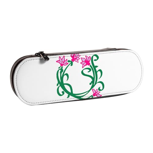 XLEWSIEU Lotus Flower Namaste Print Leder Federmäppchen Stilvolle & Funktionale Stifteetui Kosmetiktasche Kleingeldbox, Schwarz , Einheitsgröße, Schulranzen-Set von XLEWSIEU