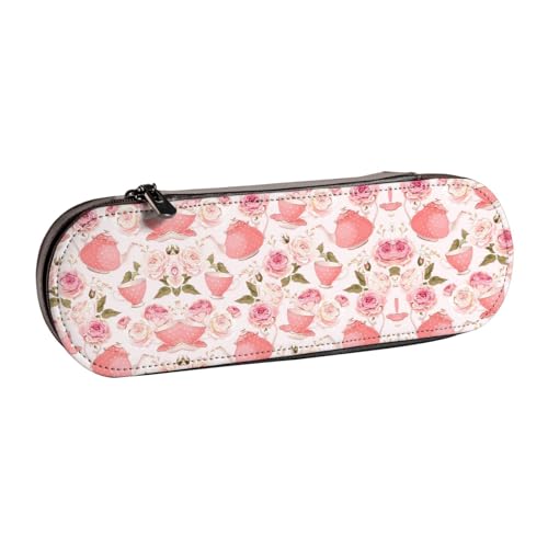 XLEWSIEU Rosa Teekanne Druck Leder Federmäppchen Stilvoll & Funktional Stifteetui Kosmetiktasche Kleingeldbox, Schwarz , Einheitsgröße, Schulranzen-Set XLEWSIEU Rosa Teekanne Druck Leder Federmäppchen Stilvoll & Funktional Stifteetui Kosmetiktasche Kleingeldbox, Schwarz , Einheitsgröße, Schulranzen-Set von XLEWSIEU