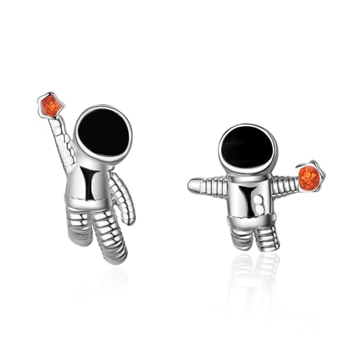 Ohrringe Anhänger für Mädchen Astronaut Design Silber Ohrringe Silber Nadel Schmuck Neuheit Frauen Geschenk Geburtstag Neujahr Überraschung Geschenk für Frauen von XLTEAM