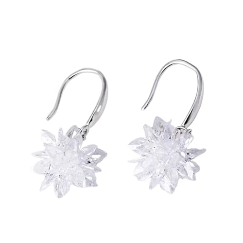 Ohrringe Anhänger für Mädchen Eisblume Form Silber Ohrringe Nadel Tropfen Ohrringe Antiallergischer Schmuck Geburtstag Geschenk Neuheit Geburtstag Neujahr Überraschungsgeschenk für Frauen von XLTEAM