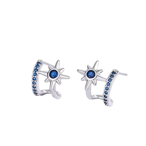 Ohrringe Anhänger für Mädchen Silber Nadel Ohrringe Mode Blauer Stern Kristall Ohrringe Damen Schmuck Überraschung Geschenk Neuheit Geburtstag Neujahr Überraschung Geschenk für Frauen von XLTEAM