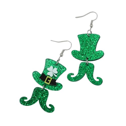 Ohrringe für Frauen St. Patrick's Karnevalsparty Oktoberfest Irland Persönlichkeit Vielseitige Grüne Ohrringe Ohrringe Partyschmuck Geburtstagsgeschenke von XLTEAM