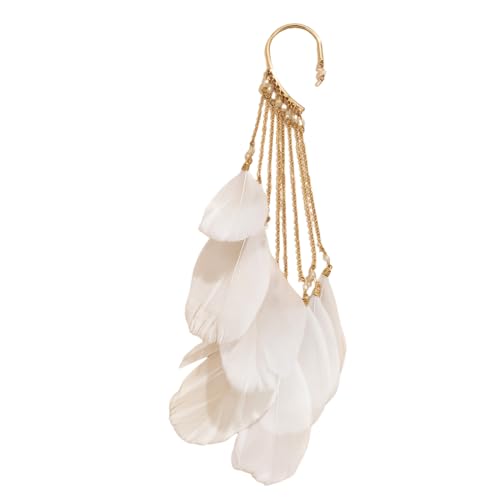 Ohrringe lange Feder Ohrringe für Frauen Quaste baumeln Ohrringe Strandkette Hochzeit Brautschmuck Geburtstagsgeschenke von XLTEAM