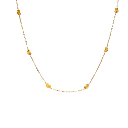 XLTEAM Halskette Anhänger Feine Herz Charm Kette Halsketten für Frauen Choker Gold Farbe Geschenk Schmuck Geburtstagsgeschenk von XLTEAM