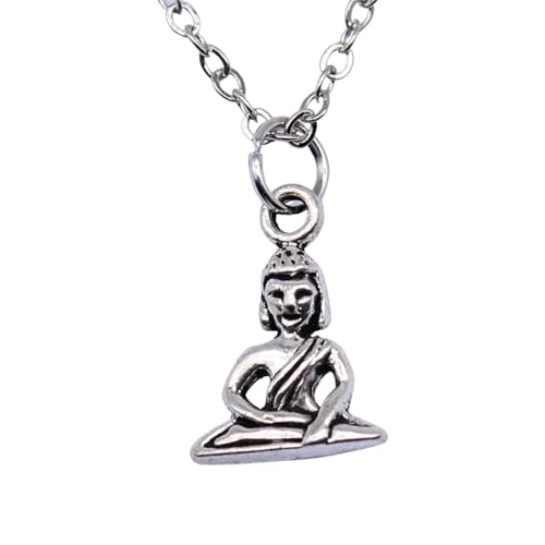 XLTEAM Unisex Halskette Anhänger Einfache Klassische Mode Antik Silber Farbe Indische Göttin Anhänger Mädchen Frauen Kurze Kette Halsketten Choker Halskette Geburtstagsgeschenke von XLTEAM