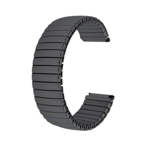 XLXKGPGKMK Bequemes, elastisches Edelstahlarmband, geeignet for Damen und Herren in Quarz-Smartwatches(Black) von XLXKGPGKMK