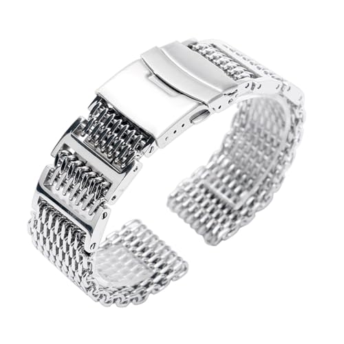 XLXKGPGKMK Edelstahl-Mesh-Armband – ein Metallersatz mit Schnellverschluss, geeignet for Smart- und traditionelle Uhren for Damen Herren(20mm) von XLXKGPGKMK