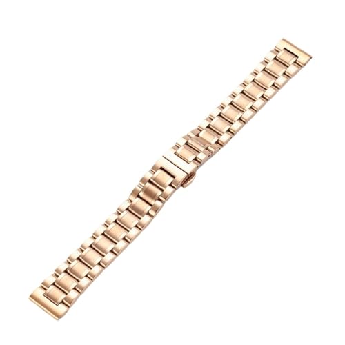 XLXKGPGKMK Edelstahlarmband 18 mm, 20, 22, 24, 26, 28, 30 Universal-Metallersatz for Männer und Frauen(Intermediate Rose Gold,26mm) von XLXKGPGKMK